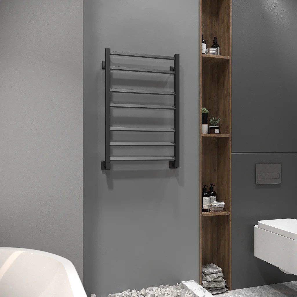 Полотенцесушитель водяной Stinox Milana 50x80 / mil80r9005 (черный матовый) — фото 2