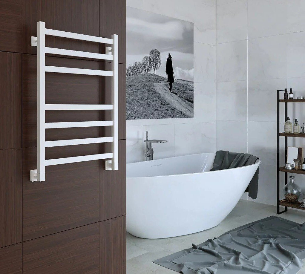 Полотенцесушитель водяной Stinox Prestige 50x80 / pr80ral9003 (белый матовый) — фото 2