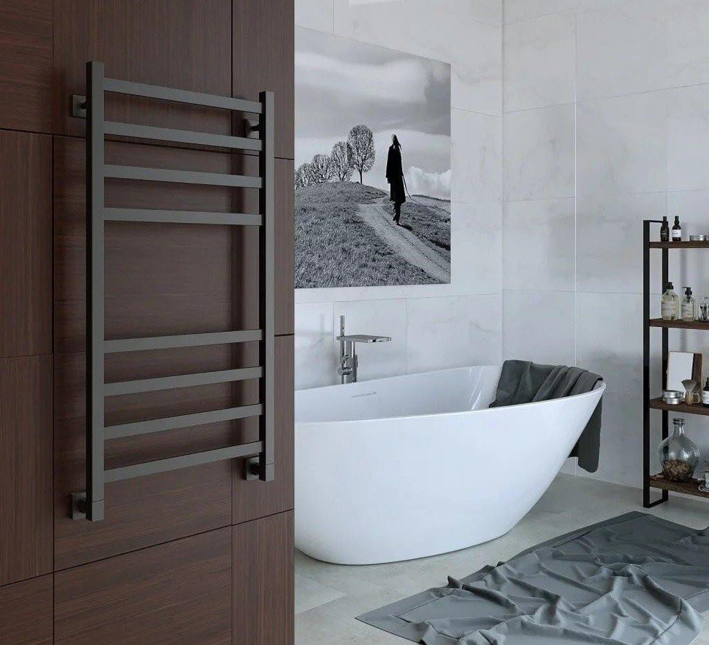 Полотенцесушитель водяной Stinox Prestige 50x100 / pr100ral9005 (черный матовый) — фото 2