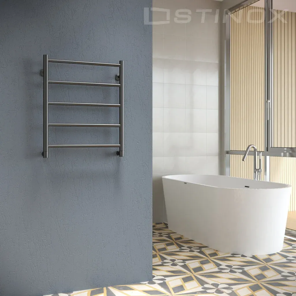 Полотенцесушитель водяной Stinox Toscana 50x60 / tos60ral9005 (черный матовый) — фото 2