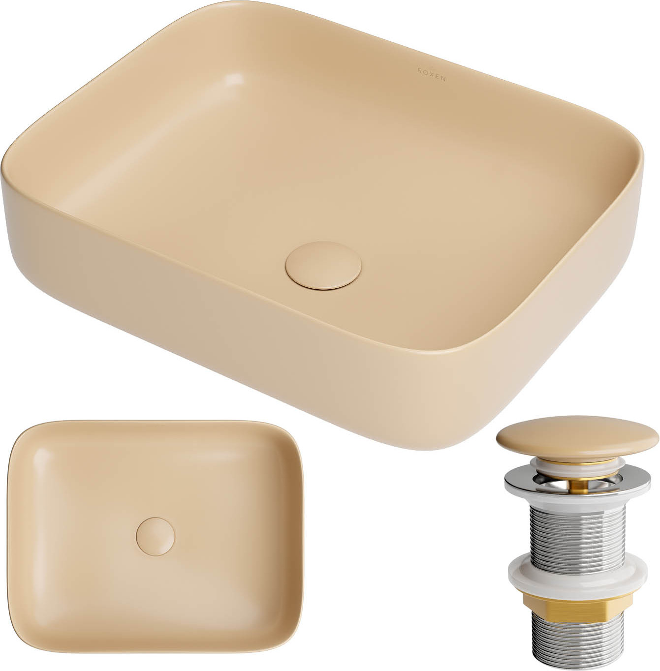 Умывальник Roxen Pure 570050-BG (с донным клапаном)