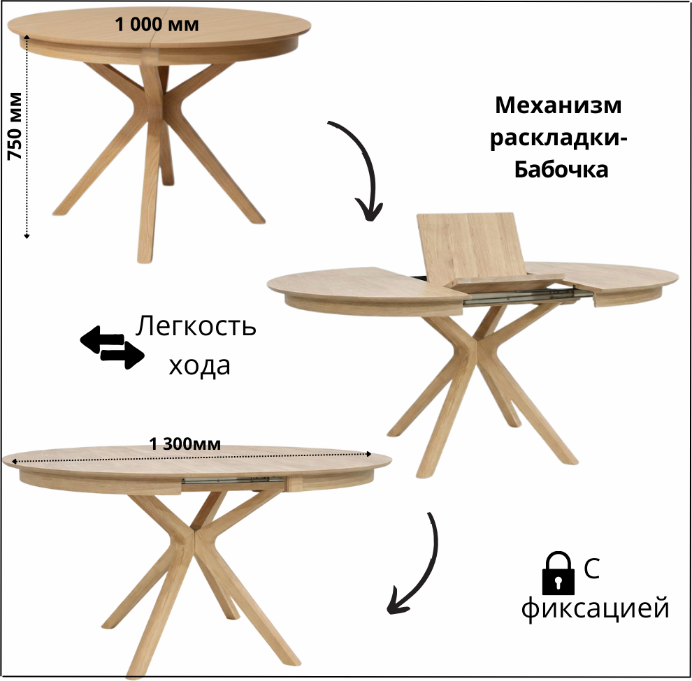 Обеденный стол Мебель-Класс Гермес ОНО-02 (сатин) — фото 6
