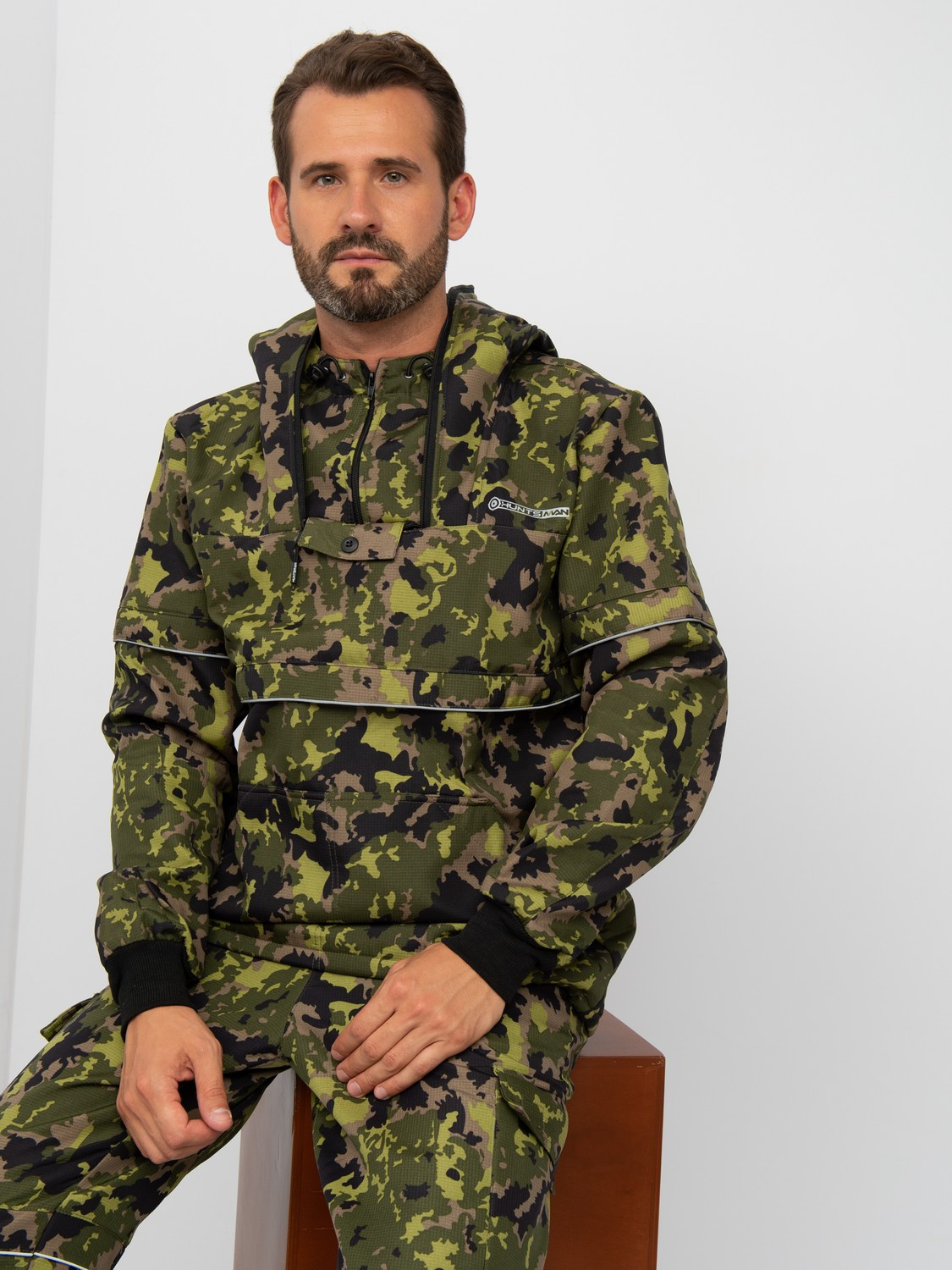 Костюм для охоты и рыбалки Huntsman Антигнус Люкс -5°C КМФ- N153 Смесовая микро Rip-stop/Бондинг (р.44-46/170-176) — фото 5