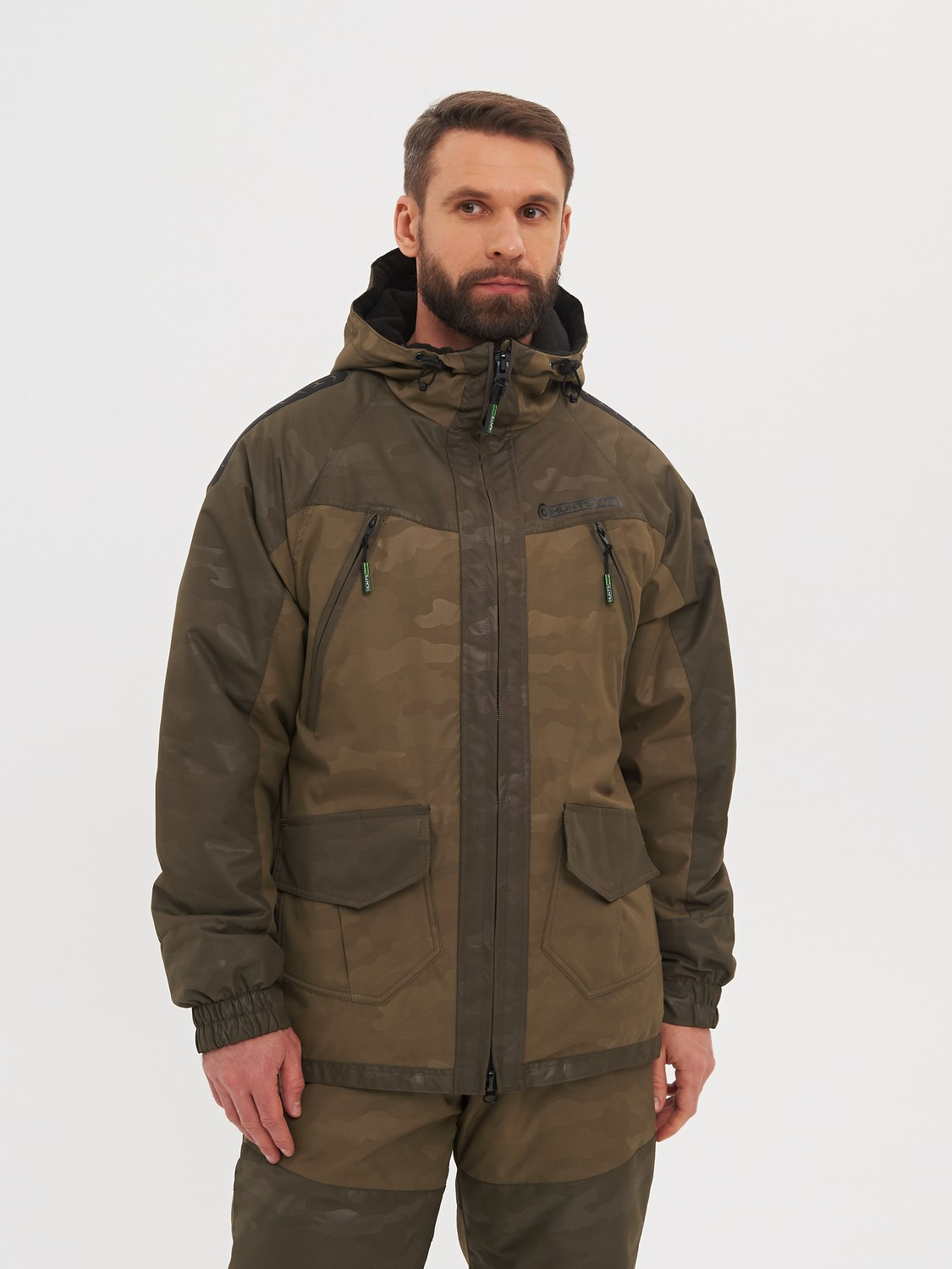Костюм для охоты и рыбалки Huntsman Горка Люкс -10°C Хаки/Br Breathable (р.56-58/170-176) — фото 4