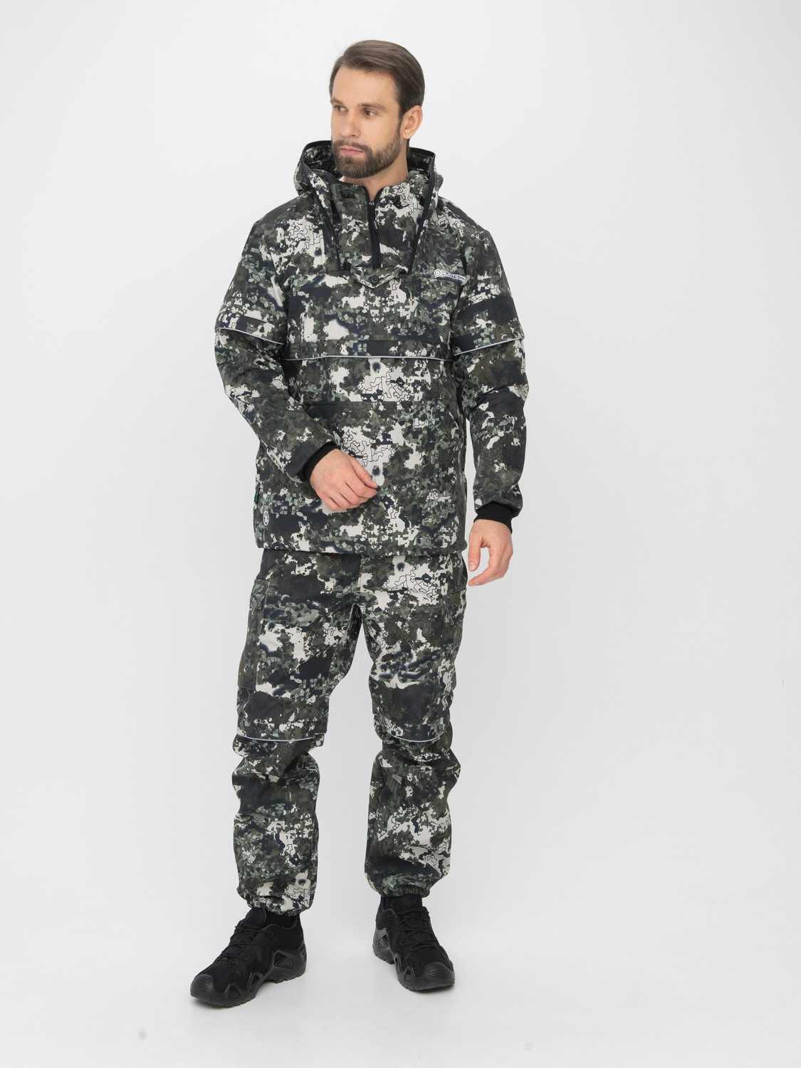 Костюм для охоты и рыбалки Huntsman Антигнус Люкс -5°C КМФ-N181 Смесовая микро Rip-stop/Бондинг (р.44-46/182-188) — фото 2