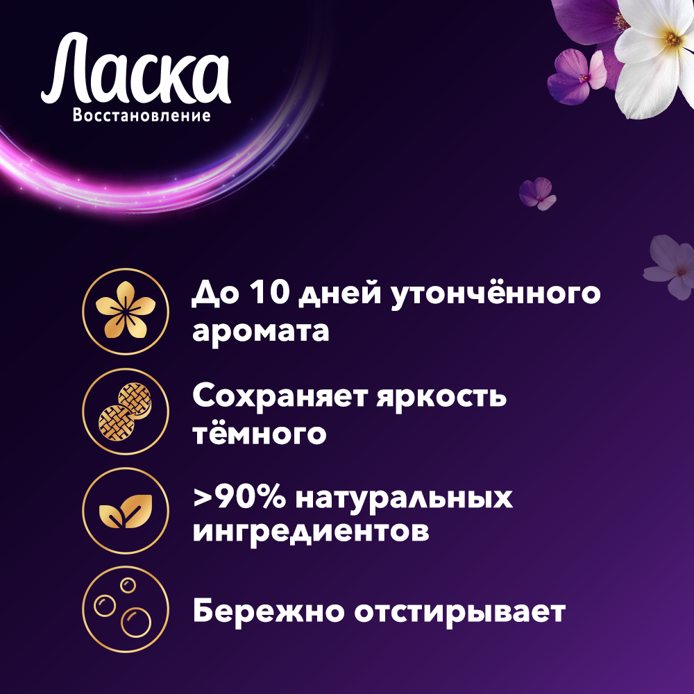 Гель для стирки Ласка Арома для темного (900мл) — фото 4