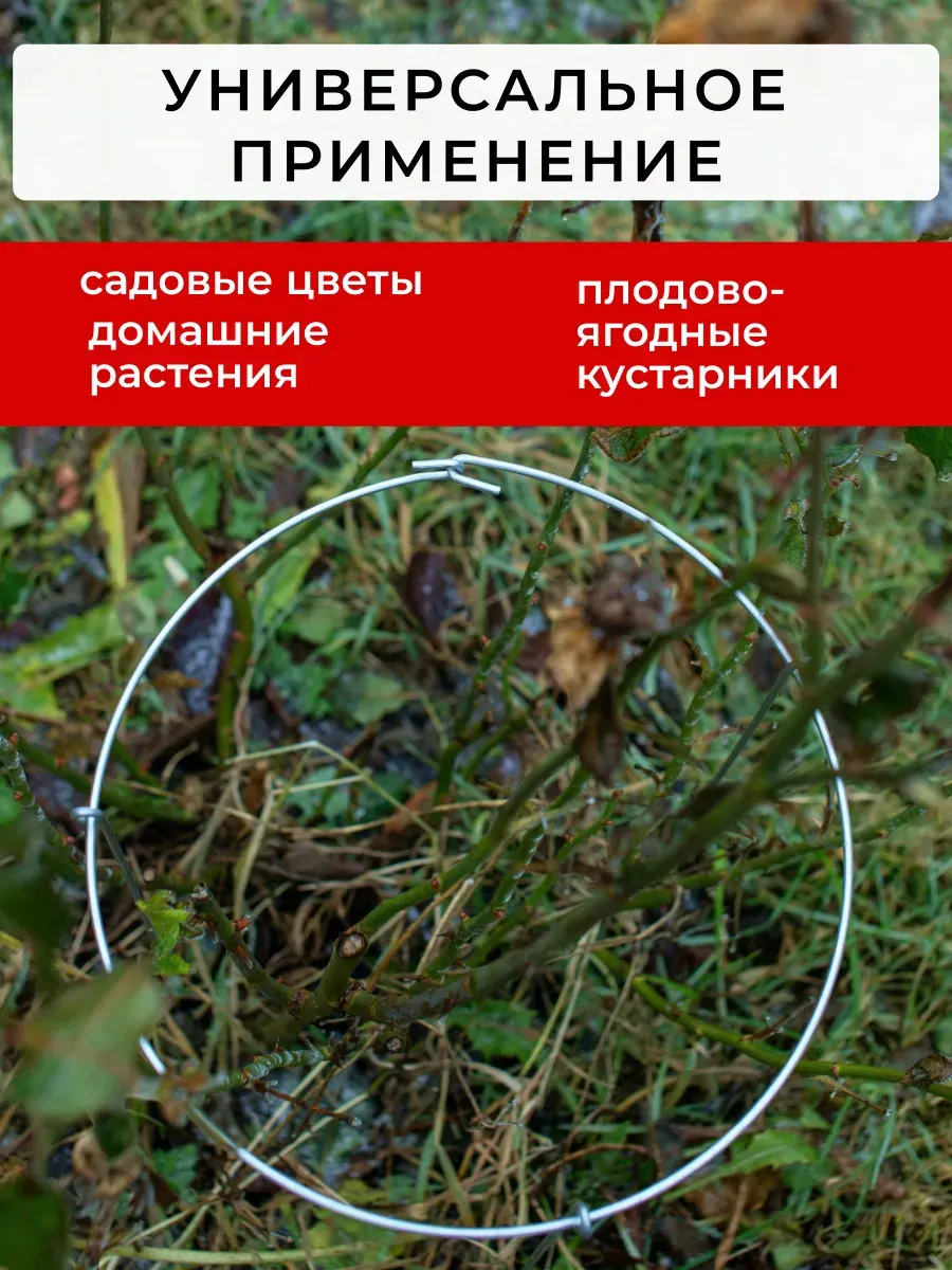 Опора для растений ARTELIKA Удлинённые с кругом для цветов и кустов 60х80см (3шт) — фото 6