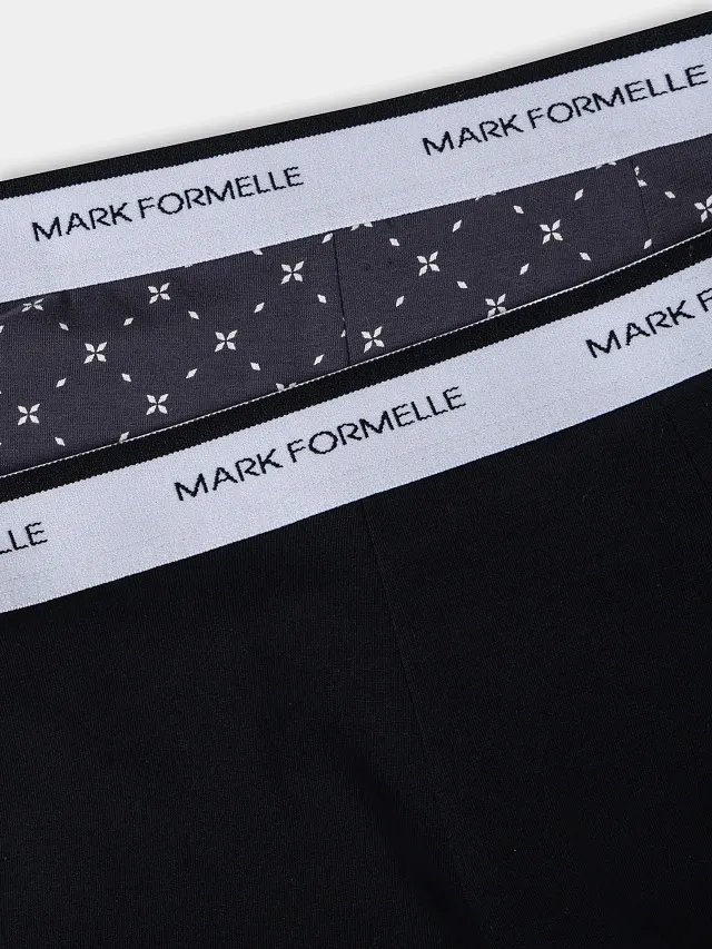 Комплект мужских трусов Mark Formelle 411228-2 (р.90-100, узор сетка на темно-сером/черный) — фото 3