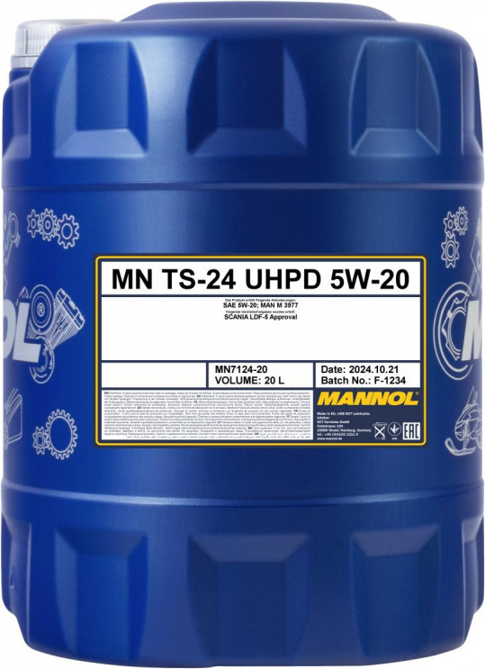 Моторное масло Mannol TS-24 7124 UHPD SAE 5W-20 / MN7124-20 (20л)
