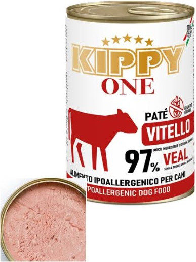 Влажный корм для собак Kippy One Monoprotein Hyppoallergenic для всех пород Телятина (400г) — фото 2