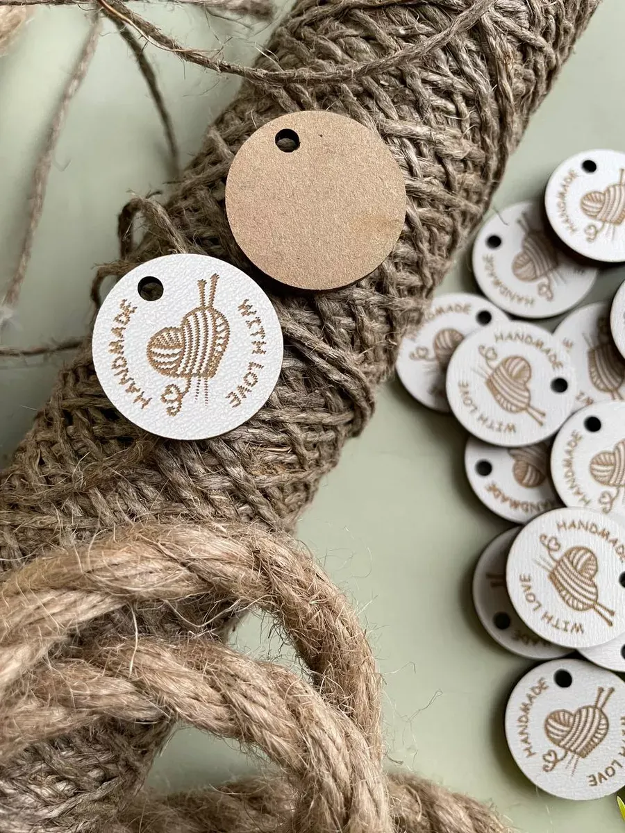 Набор бирок для оформления подарков ОМурМебель Hand Made With Love (20шт) — фото 3