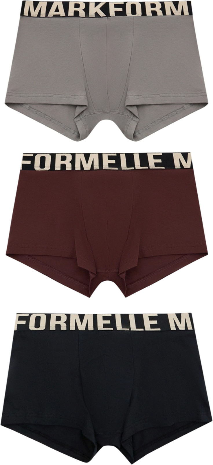 Комплект мужских трусов Mark Formelle 411124-3 (р.110-120, серый/коричневый/черный)