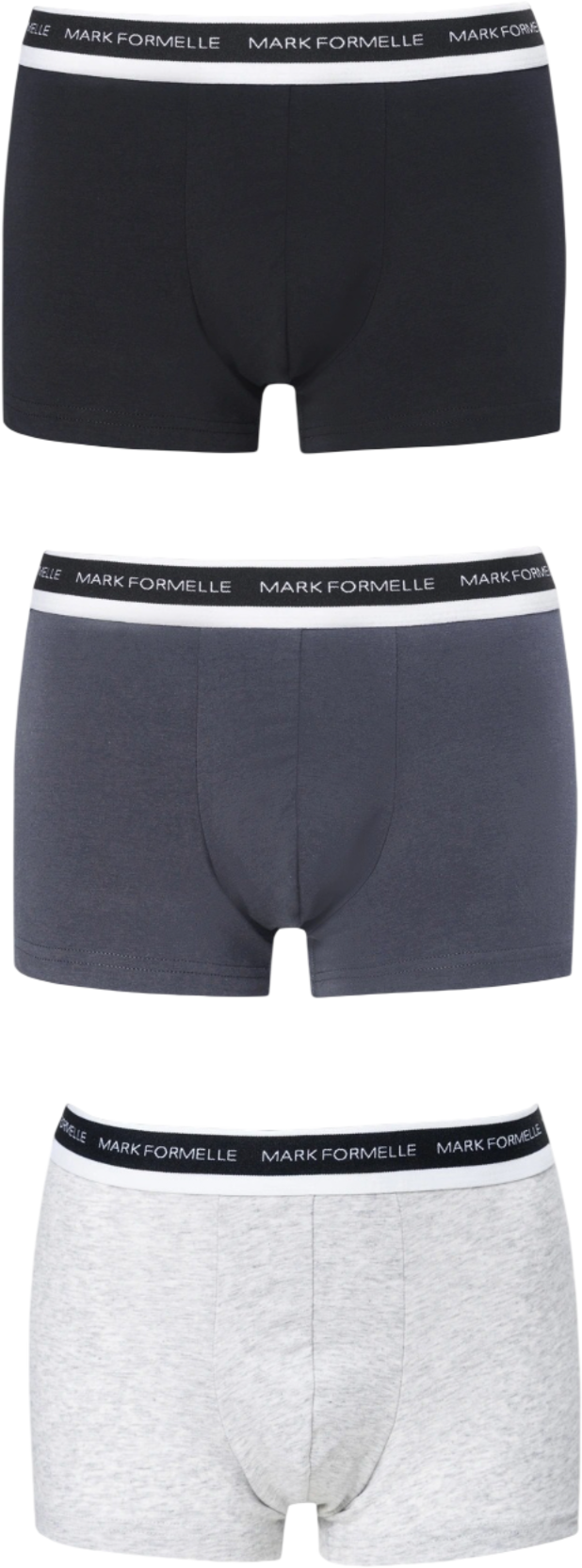 Комплект мужских трусов Mark Formelle 411124-3 (р.110-120, серый меланж 4306А/графит/черный)