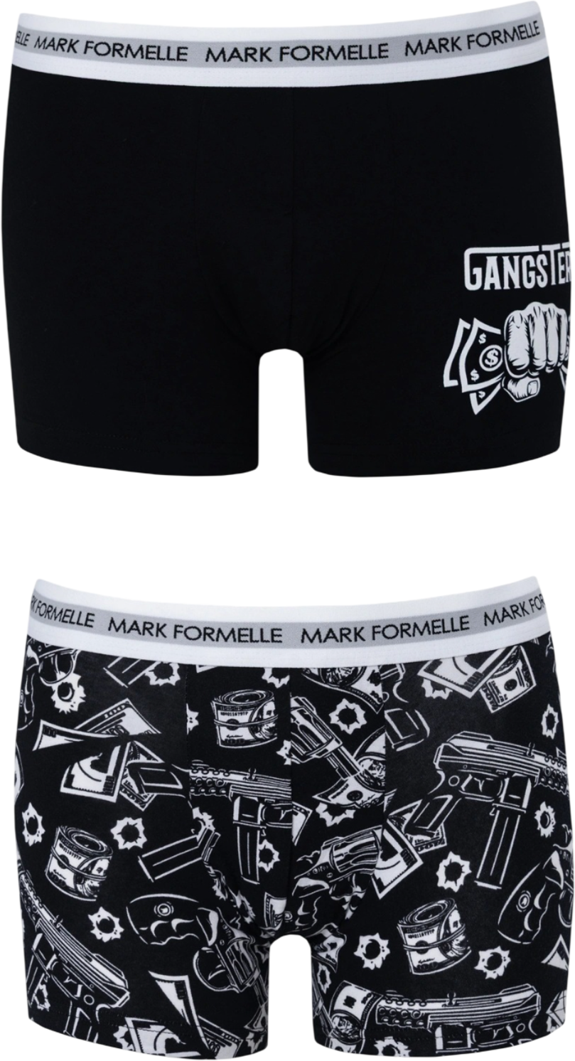 Комплект мужских трусов Mark Formelle 411221-2 (р.90-100, черный/пистолеты и деньги на черном)