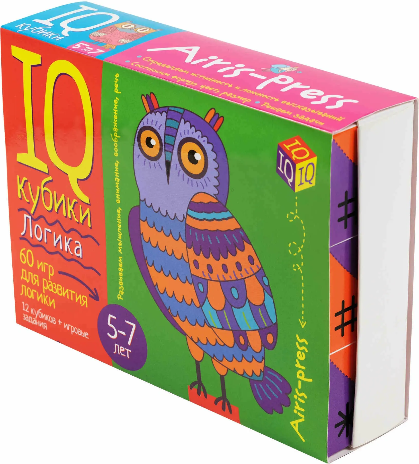 Развивающий игровой набор Айрис-пресс IQ кубики. Логика. 60 игр для развития логики 5+ (Куликова Е., Доронина Г. 4650388210520)