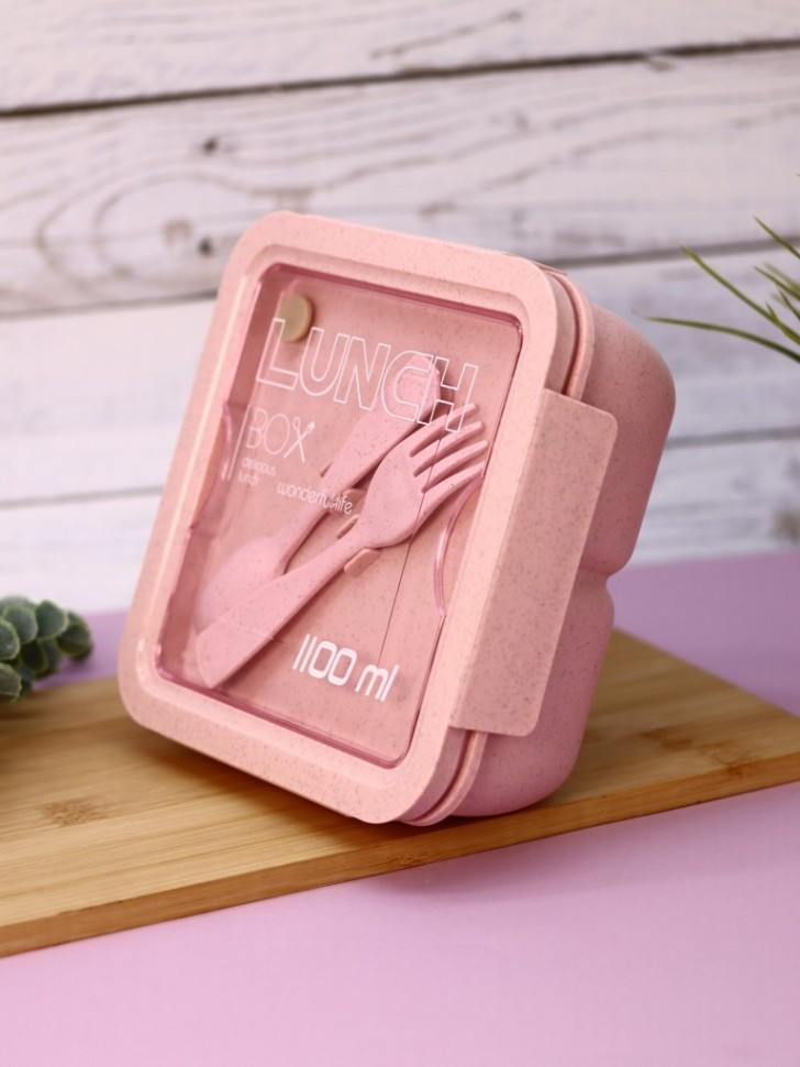 Ланч-бокс ILikeGift Square / N5231-01 (pink) — фото 3