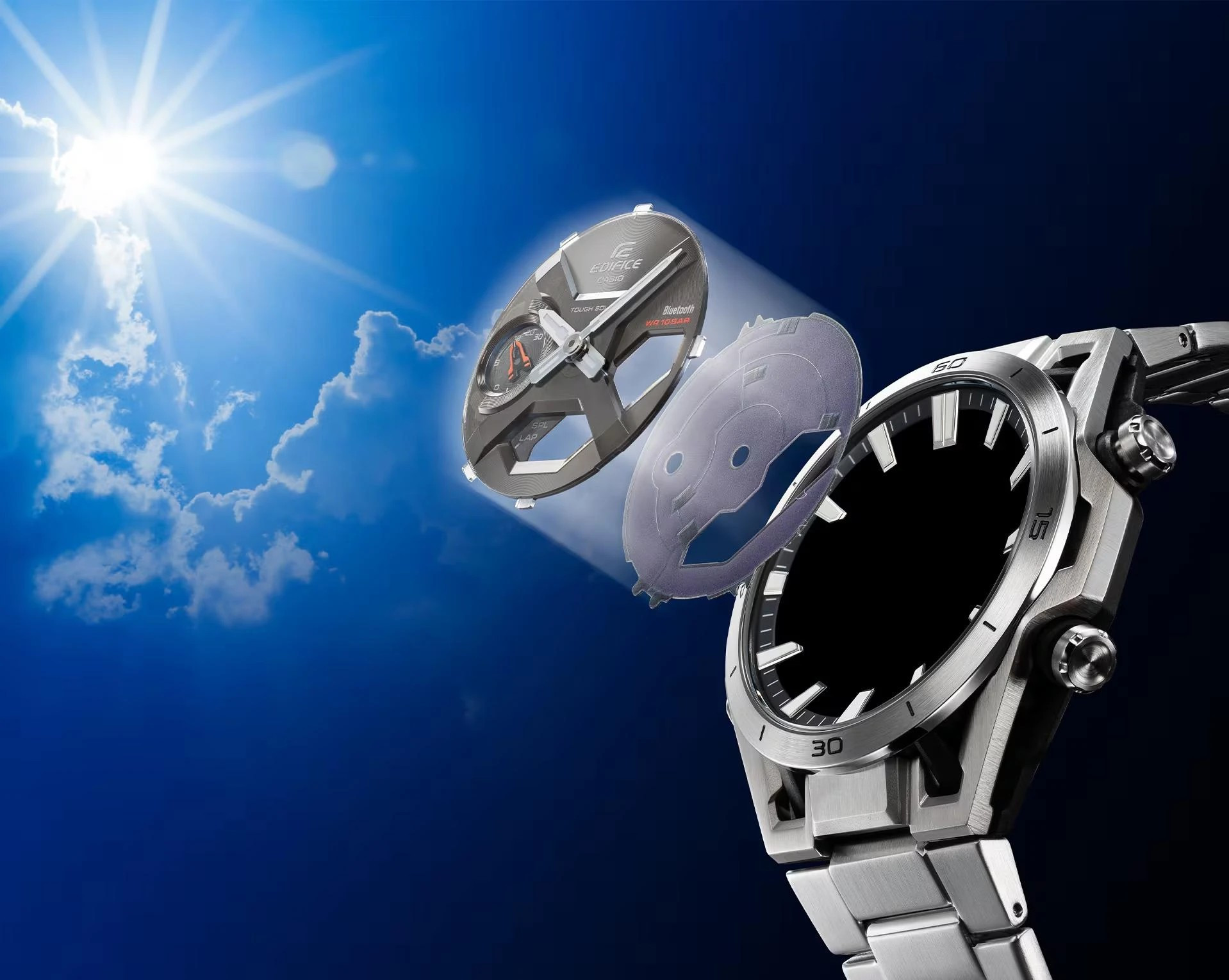 Часы наручные мужские Casio ECB-2300D-2A — фото 3