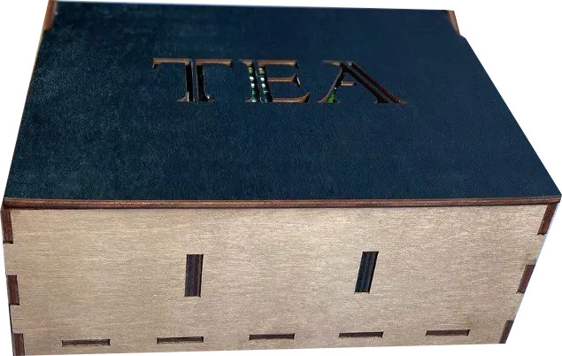 Органайзер для чайных пакетиков ОМурМебель Tea Горизонтальный с резкой (черный)