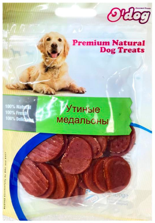 Лакомство для собак O'dog Утиные медальоны (50г)