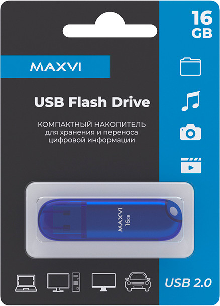 USB flash накопитель Maxvi P1 16GB (синий) — фото 3