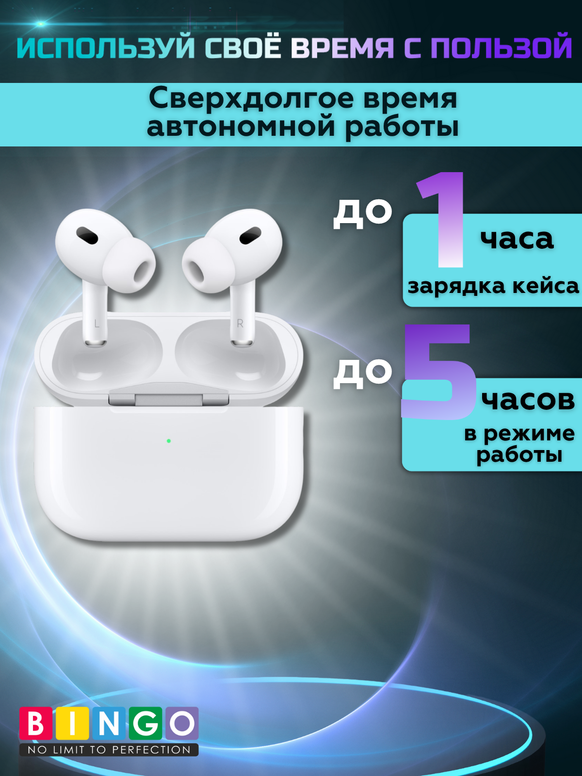 Беспроводные наушники Bingo VT-i12 AirPods Pro 2 TOP (белый) — фото 4