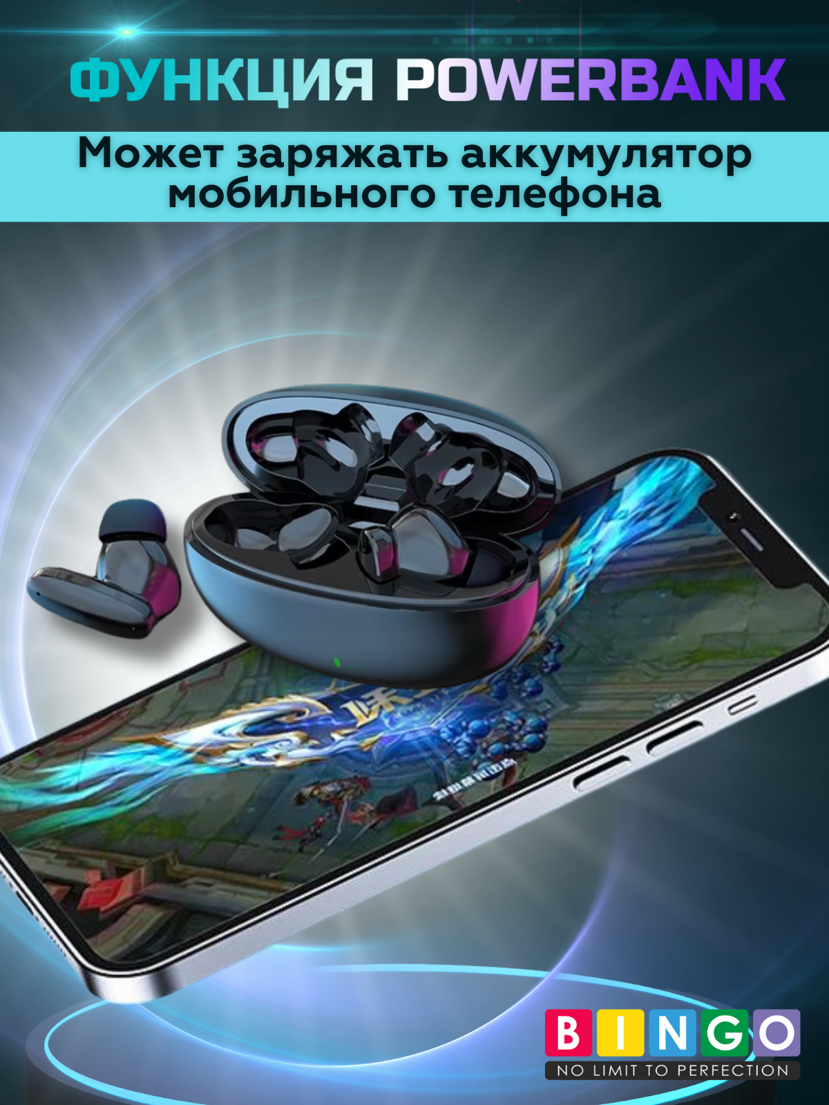 Беспроводные наушники Bingo VT-A04 (черный) — фото 6
