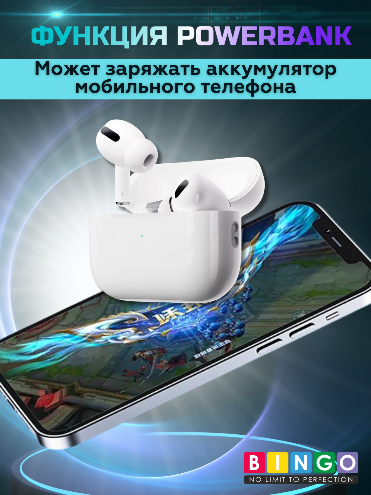 Беспроводные наушники Bingo VT-i03 (белый) — фото 5