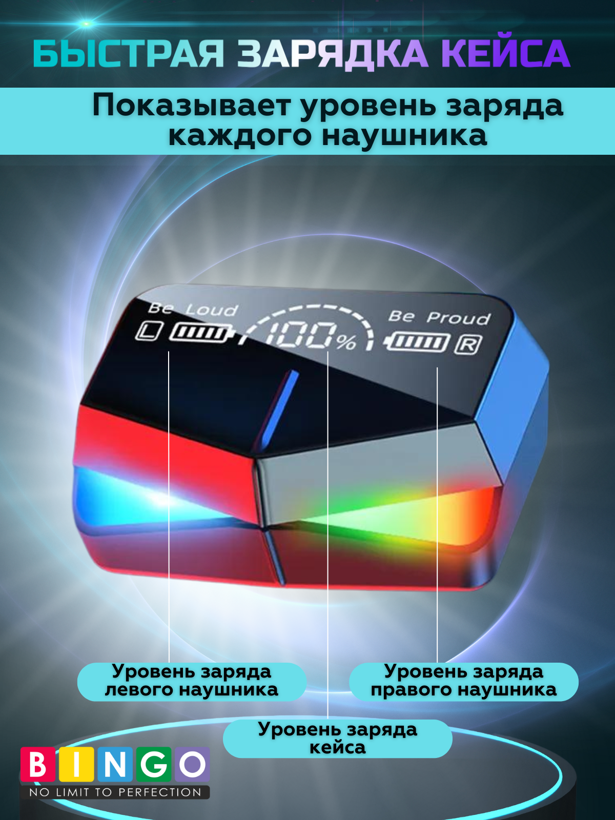Беспроводные наушники Bingo M28 (черный) — фото 4