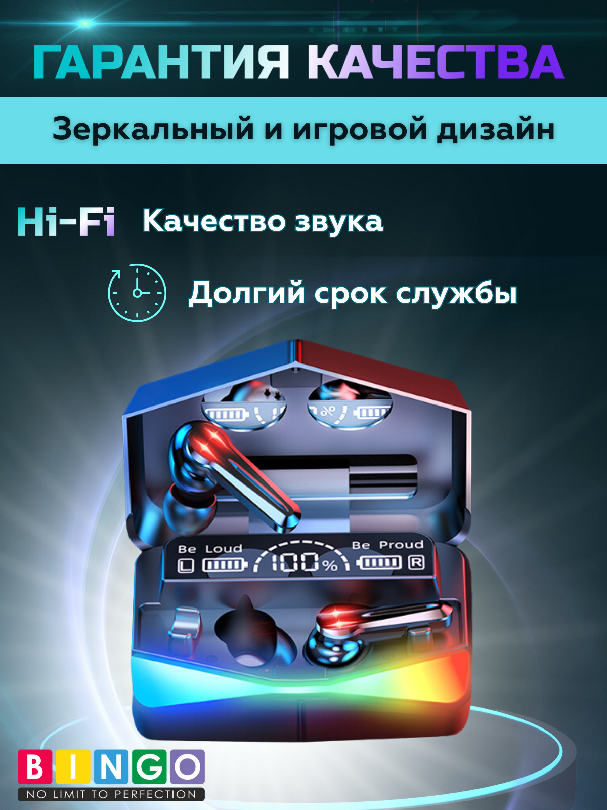 Беспроводные наушники Bingo M28 (черный) — фото 3