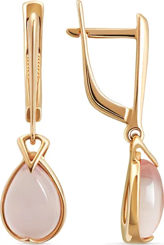 Серьги из красного золота Кристалл CG03000226773 (с кварцем)