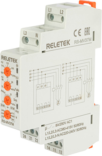 Реле напряжения RELETEK RS-MV37M