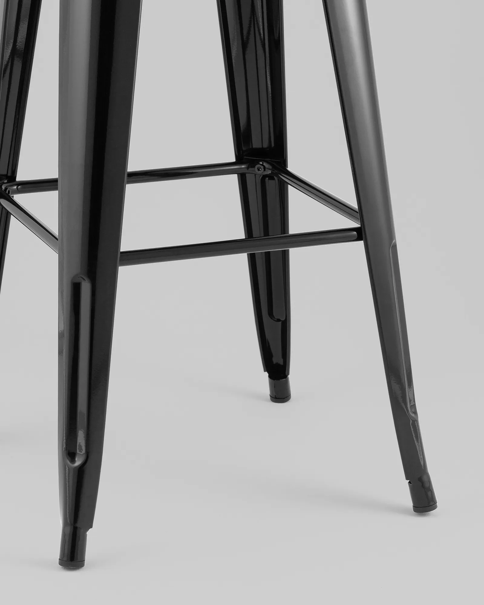 Табурет барный Stool Group Tolix / KD YD-H765-W KD LG-01 (черный глянцевый/темное дерево) — фото 5