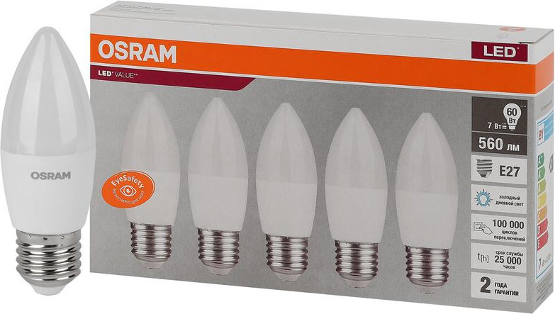 Лампа Osram LED Value 4058075578074 (уп. 5шт) — фото 2