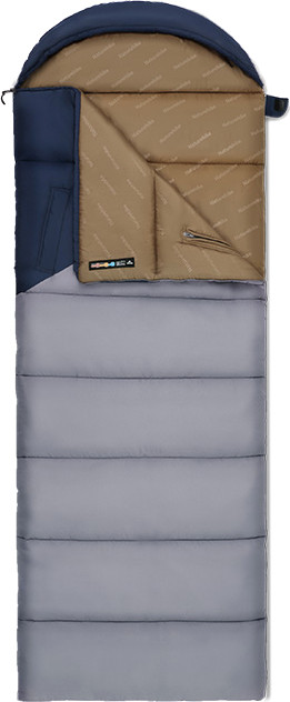 Спальный мешок Naturehike Sunny Day PL02 U250 / CNK2550WS028-U250DBLB (левый, серо-голубой)