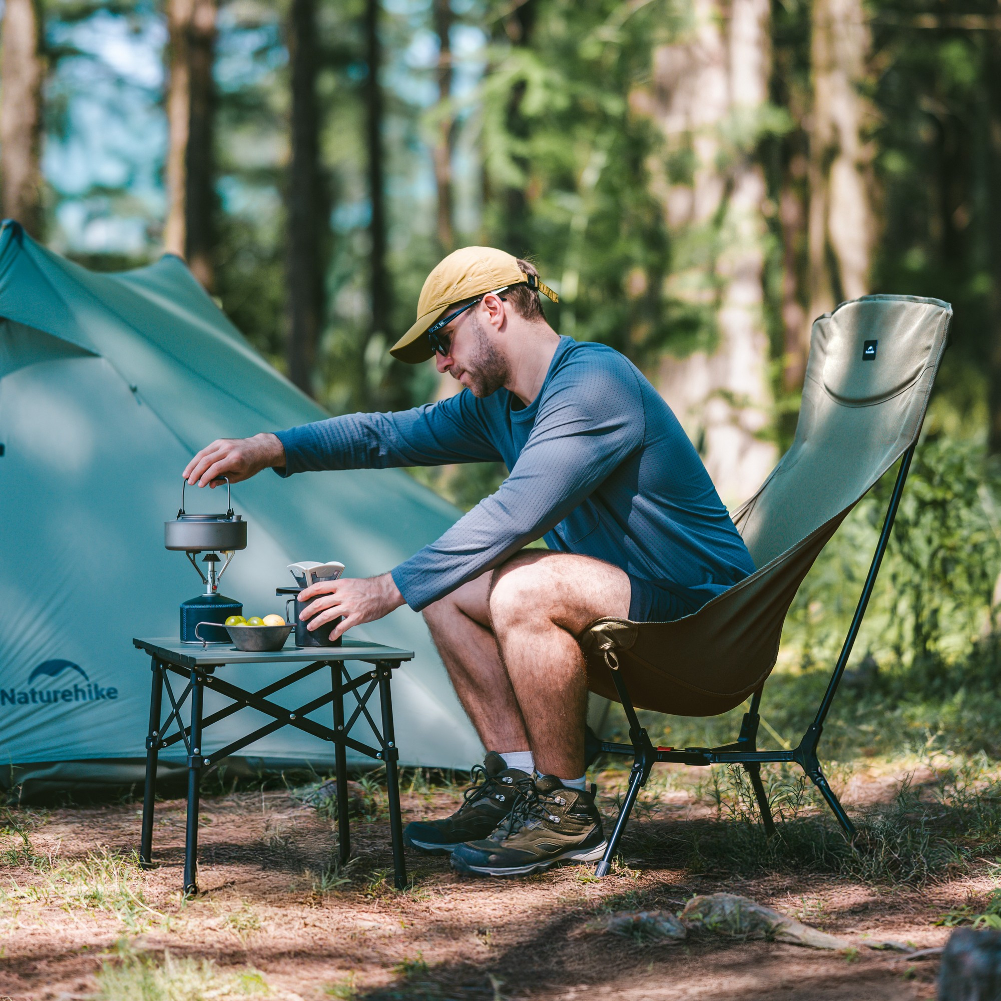 Стул складной Naturehike Yamami YL01 81.5х56х99см / CNK2550JJ013-HGRL (зеленый) — фото 5