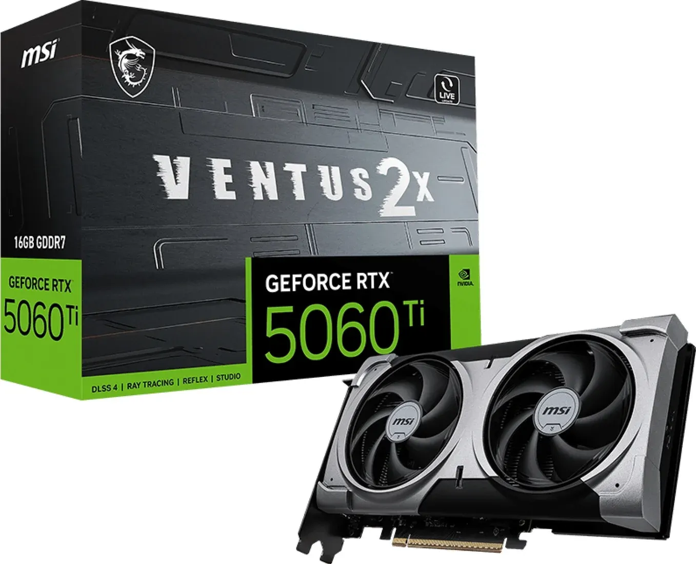 Видеокарта MSI RTX 5060 Ti 16G Ventus 2X Plus — фото 5