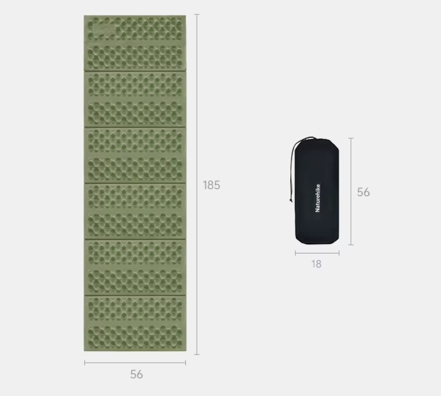 Туристический коврик Naturehike 185х65х2.5см / CNK2550WS030-RWAGR (зеленый) — фото 2
