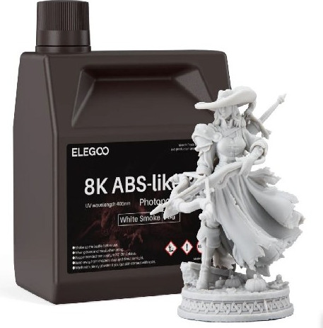 Фотополимерная смола для 3D-принтера Elegoo 8K ABSlike V3.0 / 50.103.0362 (2кг, белый дым)