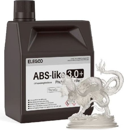 Фотополимерная смола для 3D-принтера Elegoo ABSlike V3.0+ / 50.103.0348B (2кг, полупрозрачный)