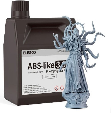 Фотополимерная смола для 3D-принтера Elegoo ABSlike V3.0+ / 50.103.0349B (2кг, серый)