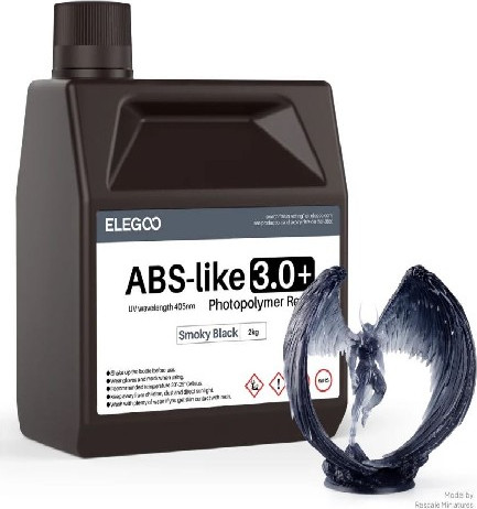 Фотополимерная смола для 3D-принтера Elegoo ABSlike V3.0+ / 50.103.0433B (2кг, черный дым)