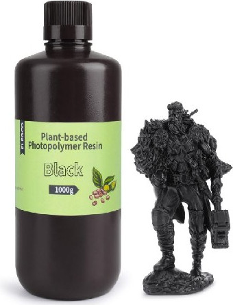 Фотополимерная смола для 3D-принтера Elegoo PlantBased / 50.103.0028 (1кг, черный)