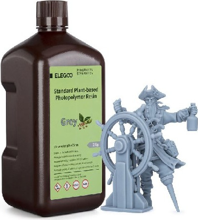Фотополимерная смола для 3D-принтера Elegoo PlantBased / 50.103.0364 (2кг, серый)