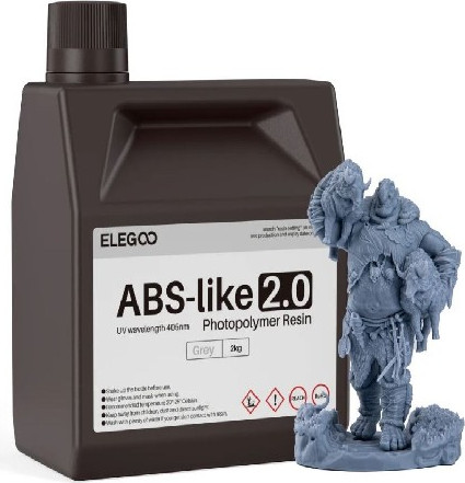 Фотополимерная смола для 3D-принтера Elegoo ABSlike V2.0 / 50.103.0334 (2кг, серый)