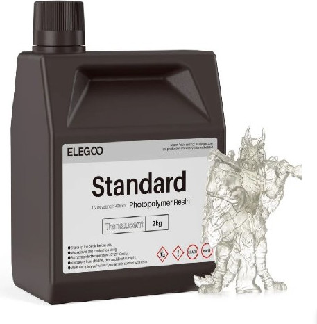 Фотополимерная смола для 3D-принтера Elegoo Standard / 50.103.0317 (2кг, полупрозрачный)