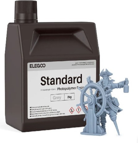 Фотополимерная смола для 3D-принтера Elegoo Standard / 50.103.0321 (2кг, серый)