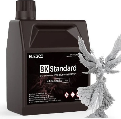Фотополимерная смола для 3D-принтера Elegoo Standard 8K / 50.103.0381 (2кг, белый дым)