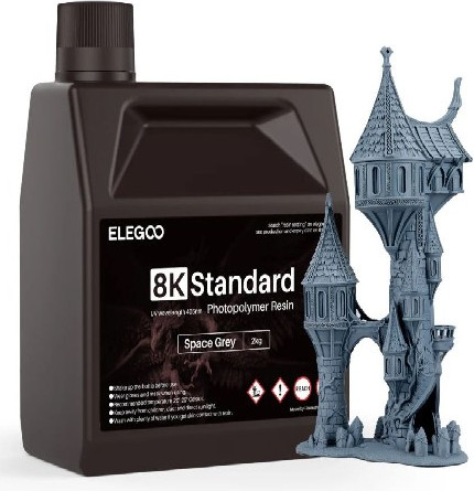 Фотополимерная смола для 3D-принтера Elegoo Standard 8K / 50.103.0379 (2кг, серый)