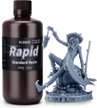 Фотополимерная смола для 3D-принтера Elegoo Standard Rapid / 50.103.0129 (1кг, серый)