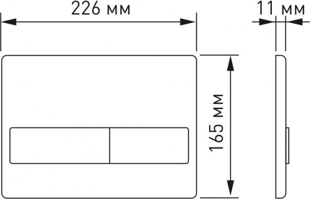 Кнопка для инсталляции Visam L8 / EX-226-035 (бронза) — фото 3